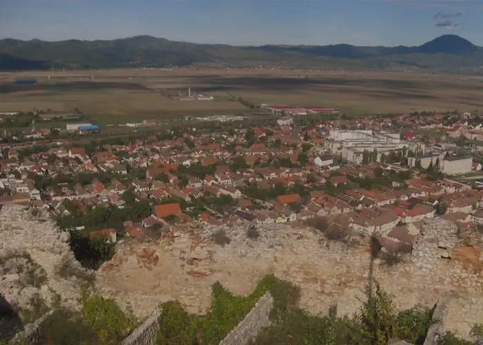 View over Râșnov from the panoramic platform